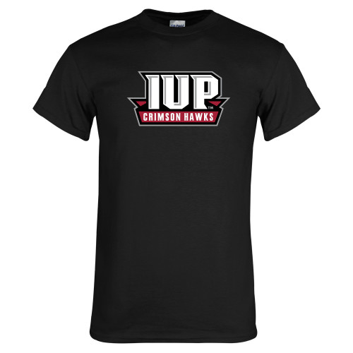  Black T Shirt - IUP Hawks Banner