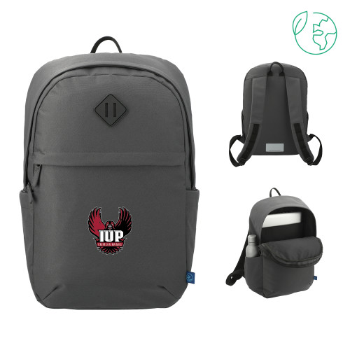  Repreve Charcoal Ocean Commuter Computer Backpack - IUP Hawk Wings