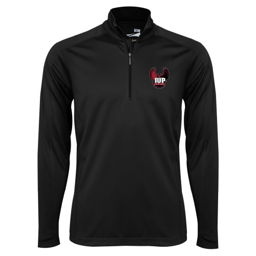  Syntrel Black Interlock 1/4 Zip - IUP Hawk Wings