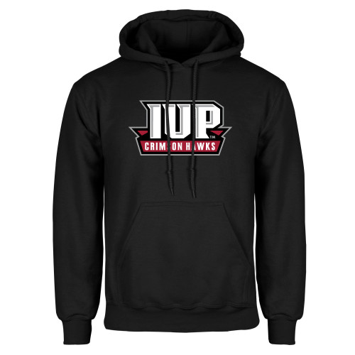  Black Fleece Hoodie - IUP Hawks Banner