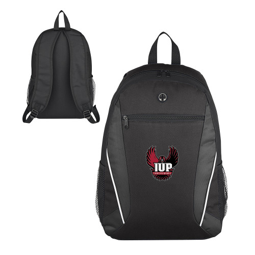  Homerun Black Computer Backpack - IUP Hawk Wings