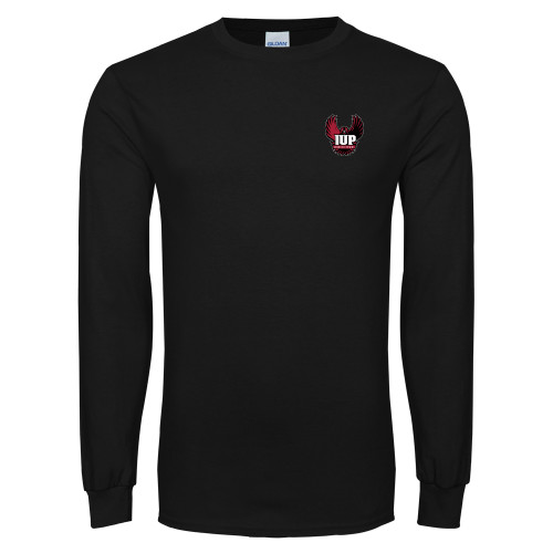  Black Long Sleeve T Shirt - IUP Hawk Wings