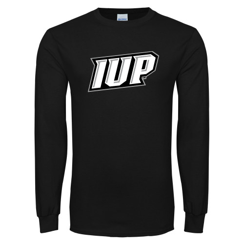  Black Long Sleeve T Shirt - IUP Logo