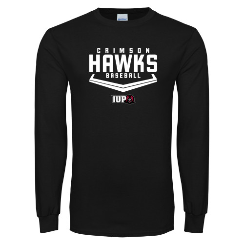  Black Long Sleeve T Shirt - Baseball Plate