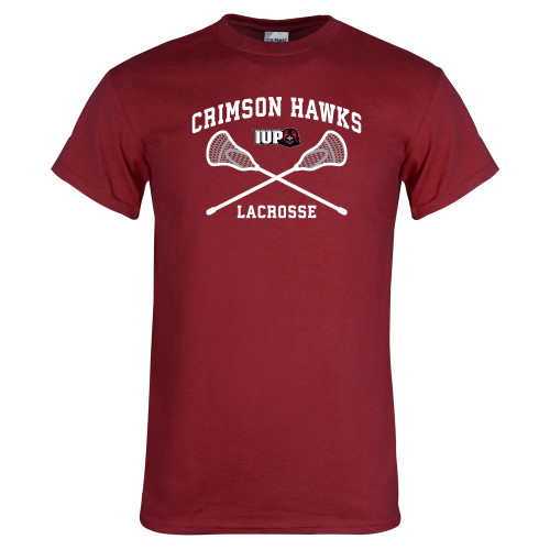  Cardinal T Shirt - Lacrosse Crossed Sticks