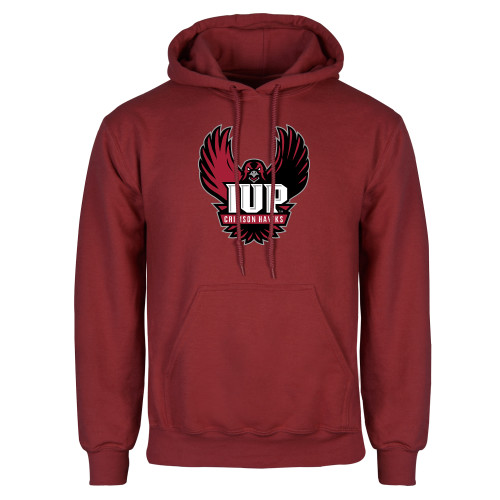  Cardinal Fleece Hoodie - IUP Hawk Wings