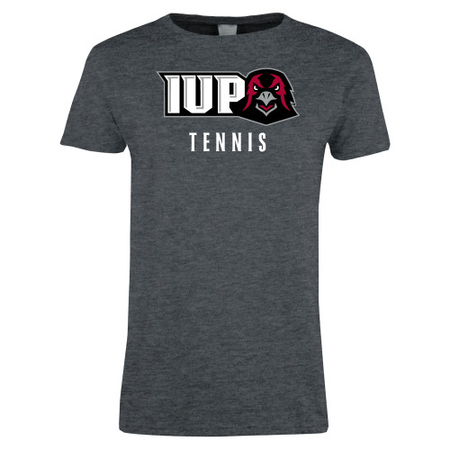  Womens Dark Heather Short Sleeve Tee - Tennis