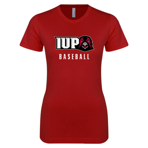  Next Level Womens Cardinal Boyfriend Tee - Baseball