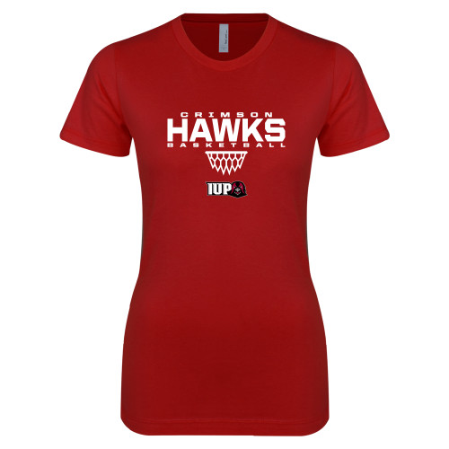  Next Level Womens Cardinal Boyfriend Tee - Basketball Sharp Net