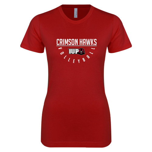  Next Level Womens Cardinal Boyfriend Tee - Volleyball Bar
