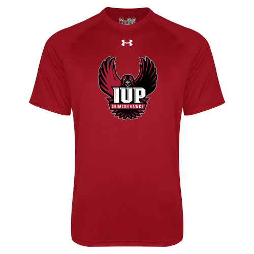  Under Armour Cardinal Tech Tee - IUP Hawk Wings