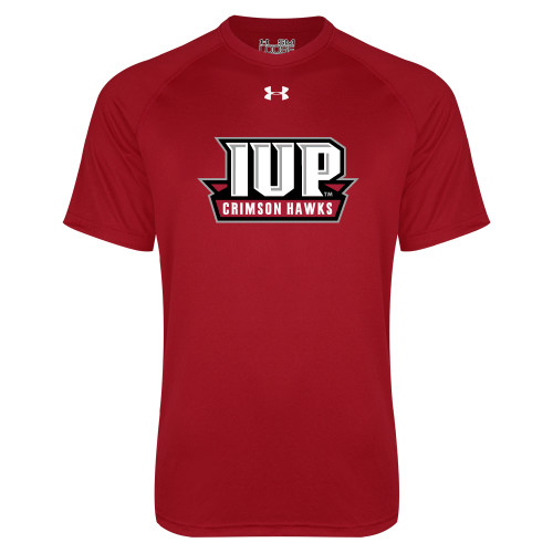  Under Armour Cardinal Tech Tee - IUP Hawks Banner