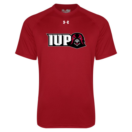  Under Armour Cardinal Tech Tee - IUP Hawk Head
