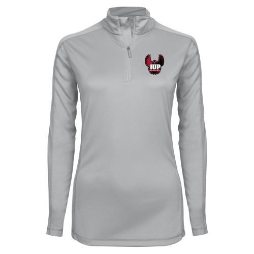  Syntrel Womens Platinum Interlock 1/4 Zip - IUP Hawk Wings