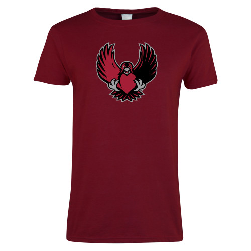  Next Level Womens Cardinal Short Sleeve Tee - Full Hawk