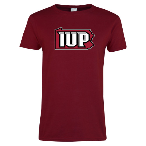  Next Level Womens Cardinal Short Sleeve Tee - Crimson Hawks