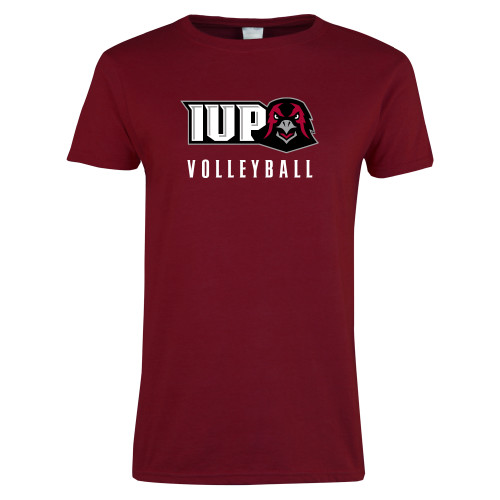  Next Level Womens Cardinal Short Sleeve Tee - Volleyball