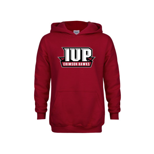  Youth Cardinal Fleece Hoodie - IUP Hawks Banner
