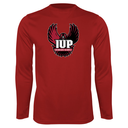  Cardinal Performance Long Sleeve Shirt - IUP Hawk Wings