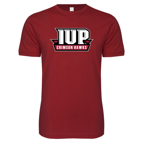 Next Level Cardinal SoftStyle T Shirt - IUP Hawks Banner