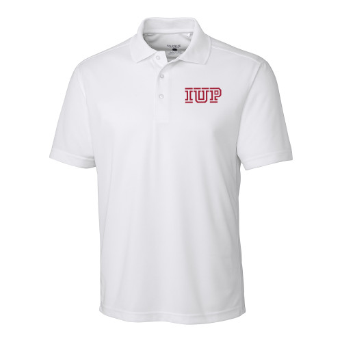  C&B White Clique Ice Pique Polo - IUP Logo