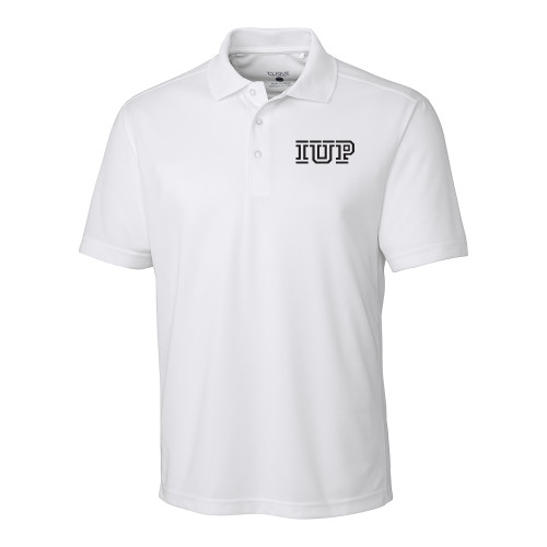  C&B White Clique Ice Pique Polo - IUP Logo