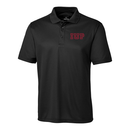  C&B Black Clique Ice Pique Polo - IUP Logo