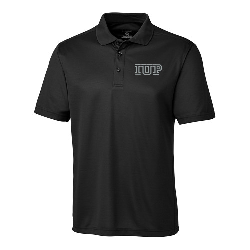  C&B Black Clique Ice Pique Polo - IUP Logo