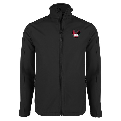  Black Softshell Jacket - IUP Hawk Wings