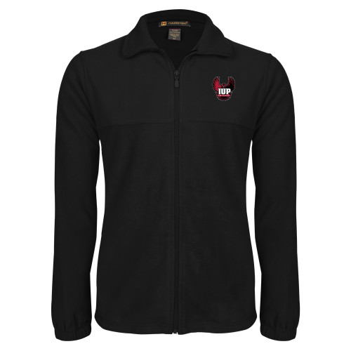  Black Fleece Full Zip Jacket - IUP Hawk Wings