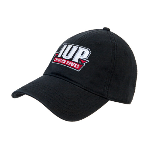  Black Unstructured Adjustable Low Profile Hat - IUP Hawks Banner