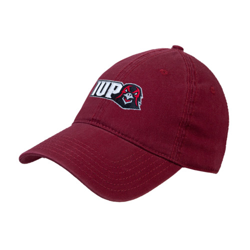  Cardinal Unstructured Adjustable Low Profile Hat - IUP Hawk Head