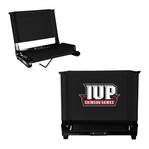  Stadium Chair Black - IUP Hawks Banner