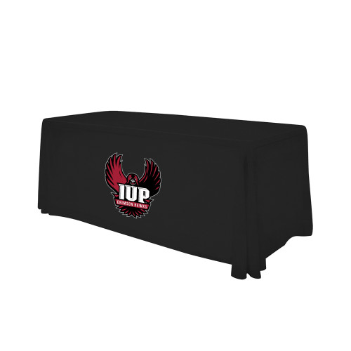  Black 6 foot Table Throw - IUP Hawk Wings