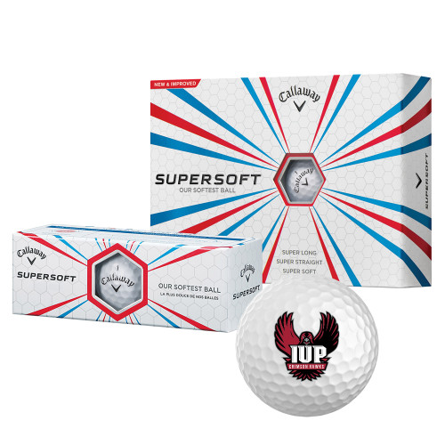 Callaway Supersoft Golf Balls 12/pkg - IUP Hawk Wings