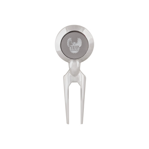  Silver Divot Tool/Ball Marker - IUP Hawk Wings Engraved