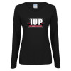 Thumbnail image for  Womens Black Long Sleeve V Neck Tee 
