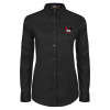 Thumbnail image for  Womens Black Twill Button Down Long Sleeve 