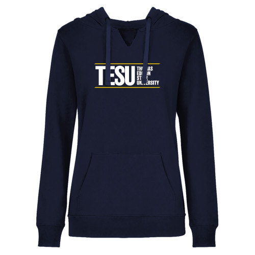  Womens Plus Navy Hoodie - Thomas Edison State University