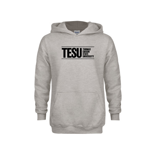  Youth Grey Fleece Hood - Thomas Edison State University