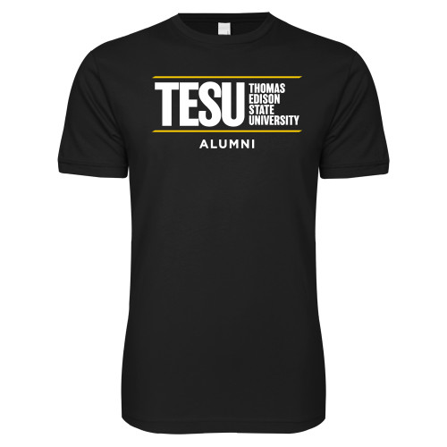  Next Level Black SoftStyle T Shirt - Alumni - Thomas Edison State University