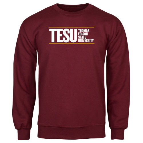  Maroon Fleece Crew - Thomas Edison State University