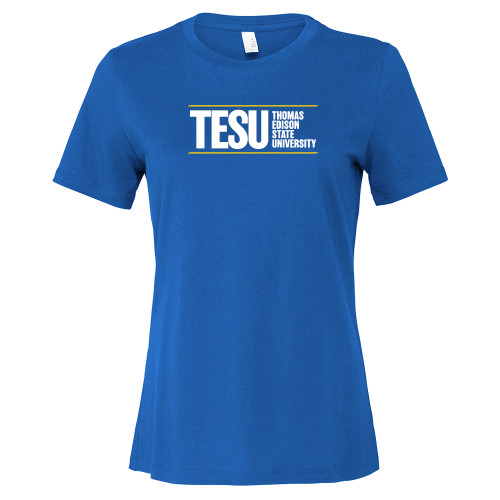  Bella + Canvas Womens Royal Relaxed Cotton T Shirt - Thomas Edison State University