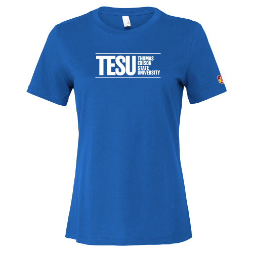  Bella + Canvas Womens Royal Relaxed Cotton T Shirt - Thomas Edison State University