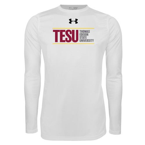  Under Armour White Long Sleeve Tech Tee - UA - Thomas Edison State University
