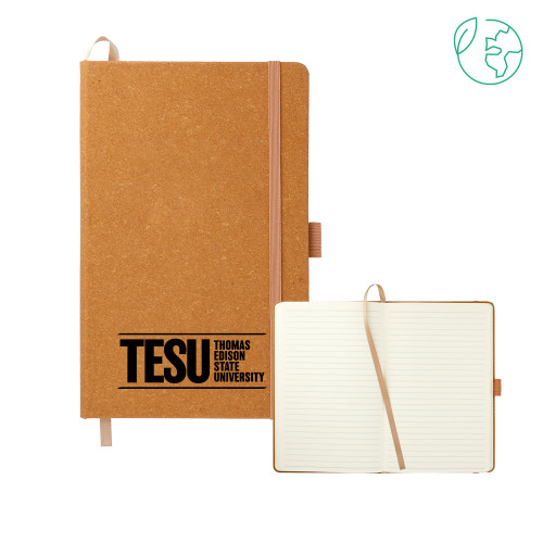  5.5 x 8.5 Natural FSC Mix Recycled Leather Bound Journal - Thomas Edison State University