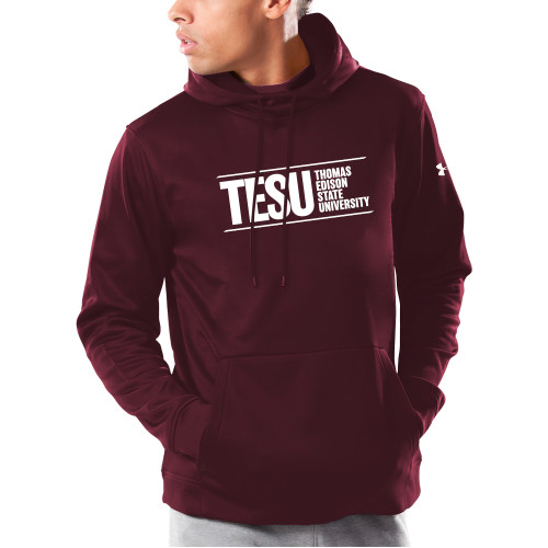  Under Armour Maroon Armour Fleece Hoodie - Thomas Edison State University
