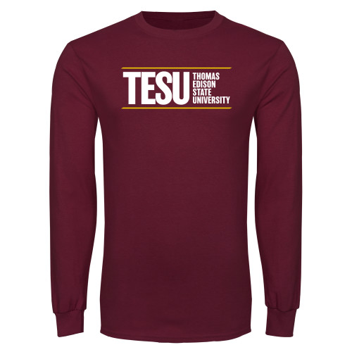  Maroon Long Sleeve T Shirt - Thomas Edison State University