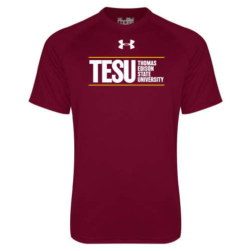  Under Armour Maroon Tech Tee - UA - Thomas Edison State University