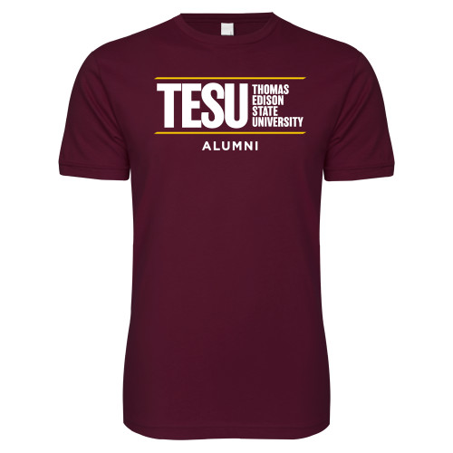  Next Level Maroon SoftStyle T Shirt - Alumni - Thomas Edison State University